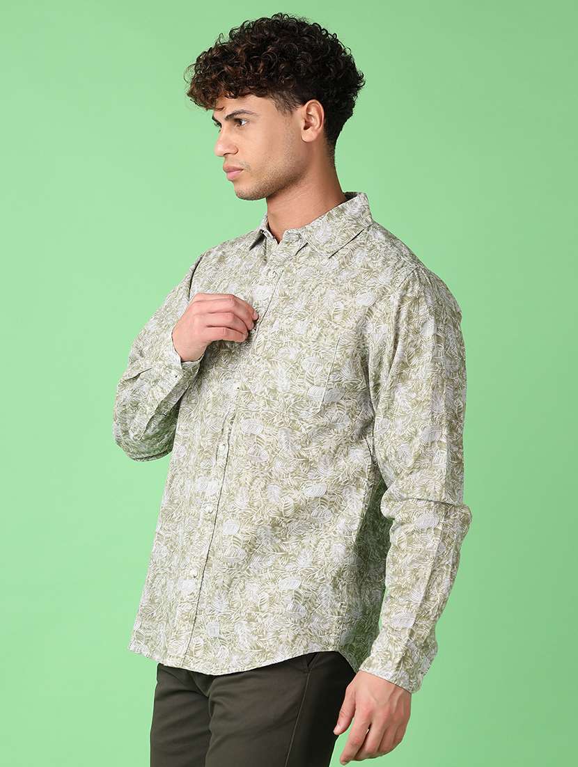 men long sleeves printed casual shirt - 21551561 -  Standard Image - 2
