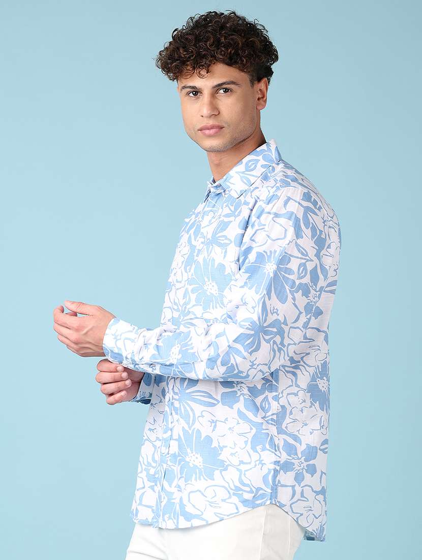 men long sleeves printed casual shirt - 21551563 -  Standard Image - 2