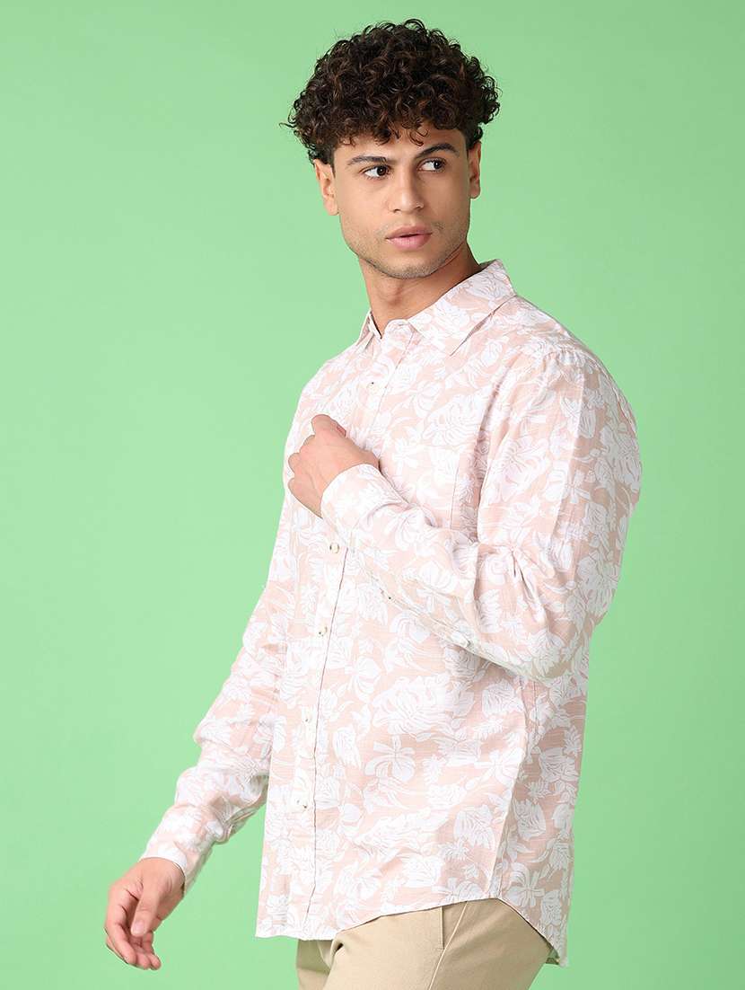 men long sleeves printed casual shirt - 21551565 -  Standard Image - 2