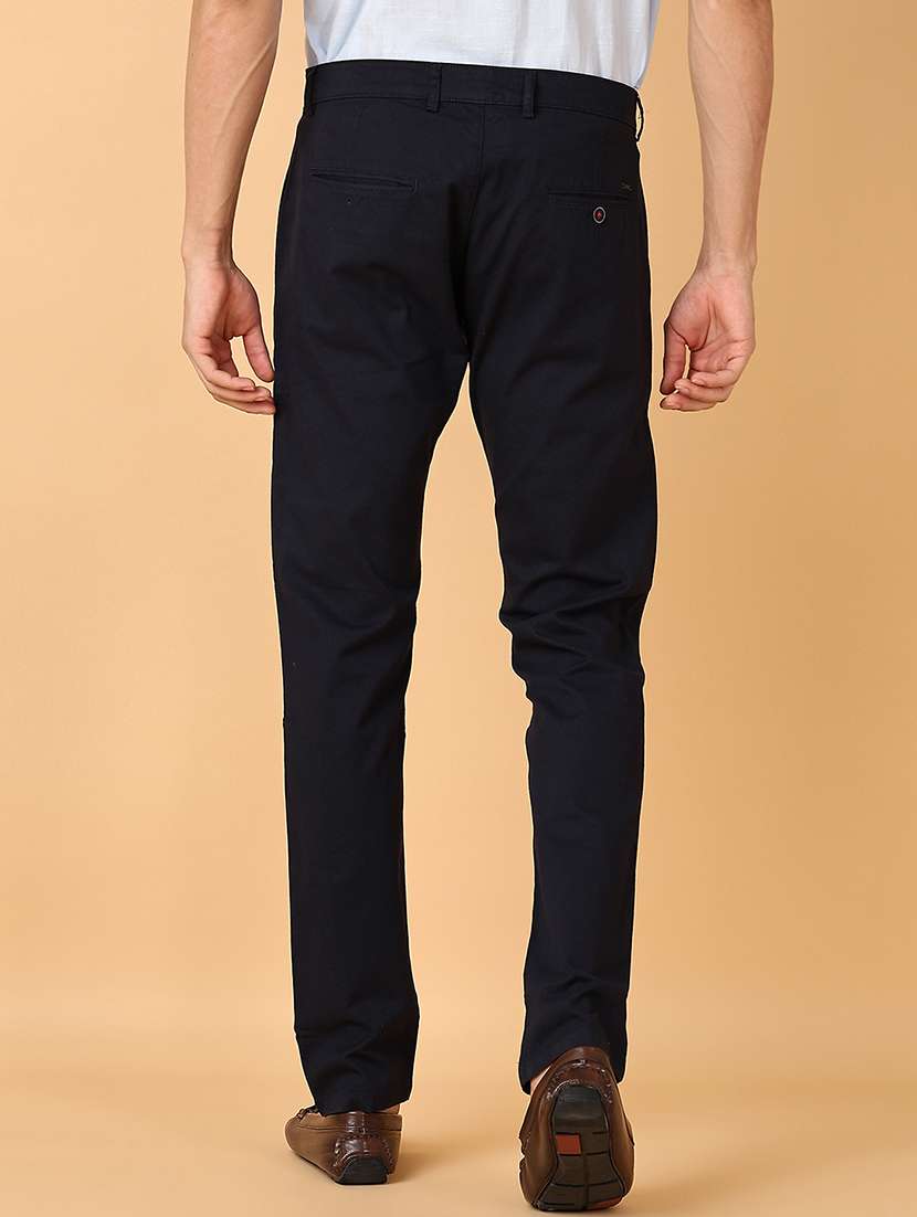 men solid slim fit chinos casual trouser - 21551836 -  Standard Image - 2