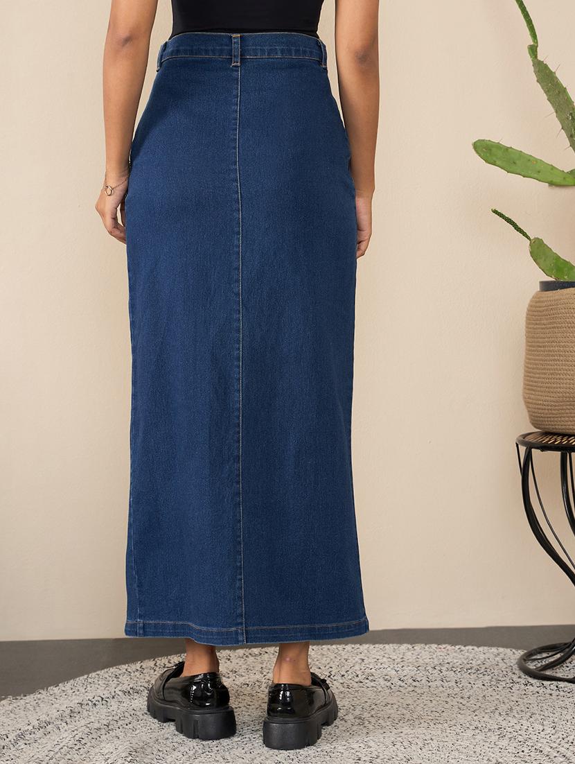 women solid straight skirt - 21551906 - Standard Image - 2
