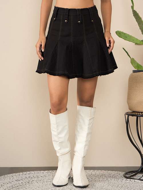 women solid a-line skirt - 21551910 -  Standard Image - 0