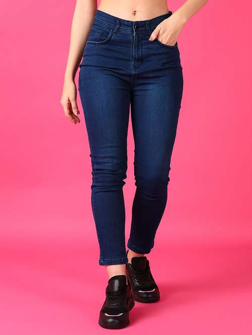 women mid high rise denim jeans