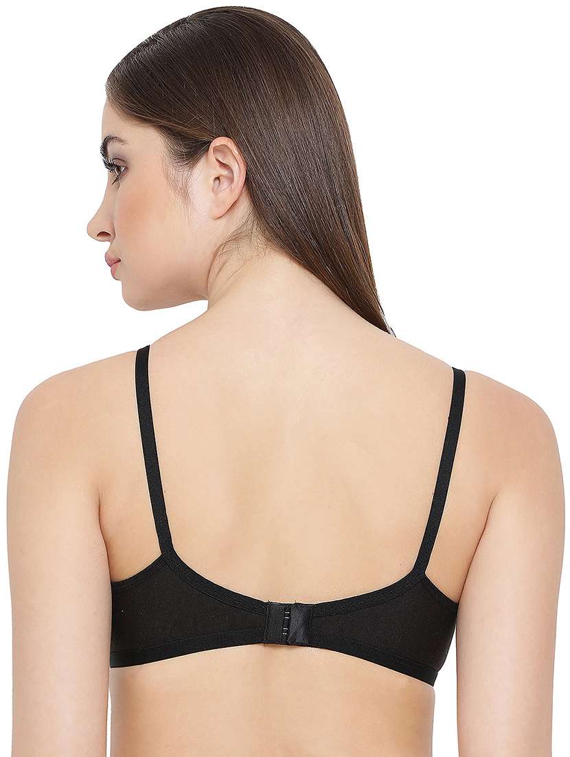 black cotton regular bra - 21552051 -  Standard Image - 2