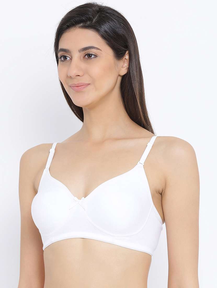 women solid cotton t-shirt bra - 21552101 -  Standard Image - 2