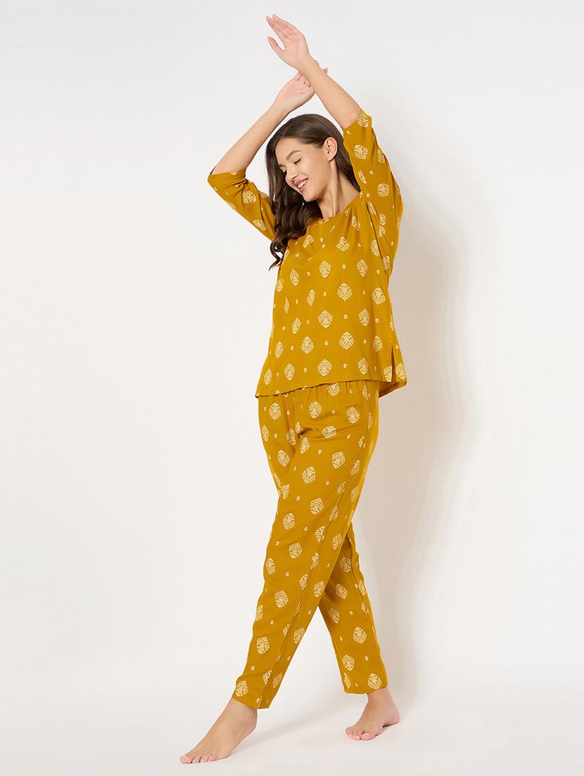women printed pyjama nightwear set - 21552234 - Standard Image - 2