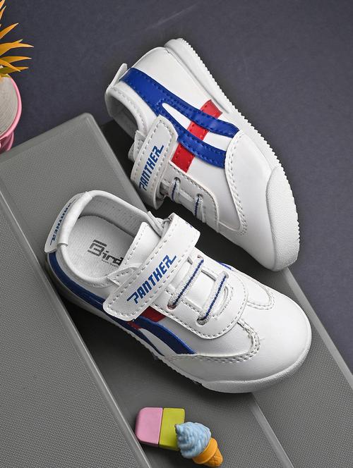 boys white rexine velcro sneaker - 21552299 -  Standard Image - 0