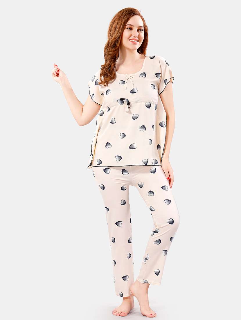 women printed pyjama nightwear set