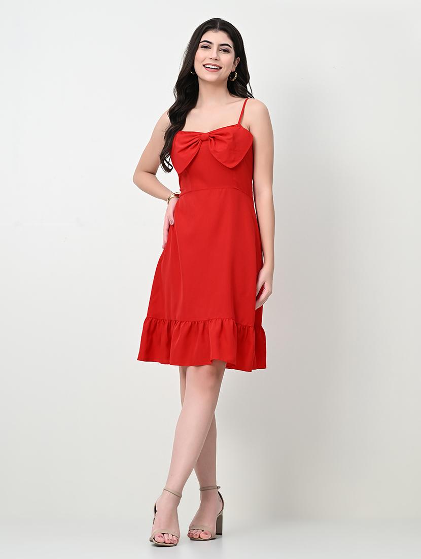 women solid sleeveless tiered dress - 21552698 -  Zoom Image - 0