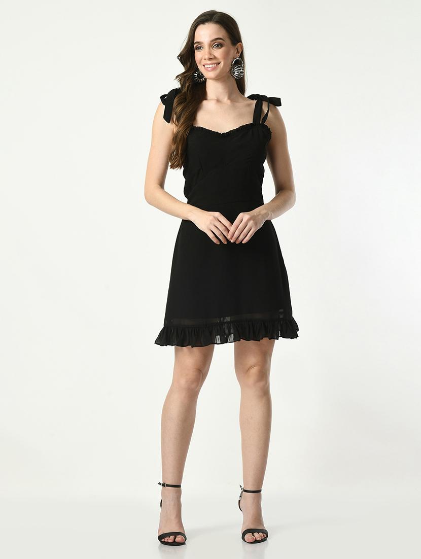 women solid sleeveless a-line dress - 21552732 -  Zoom Image - 0