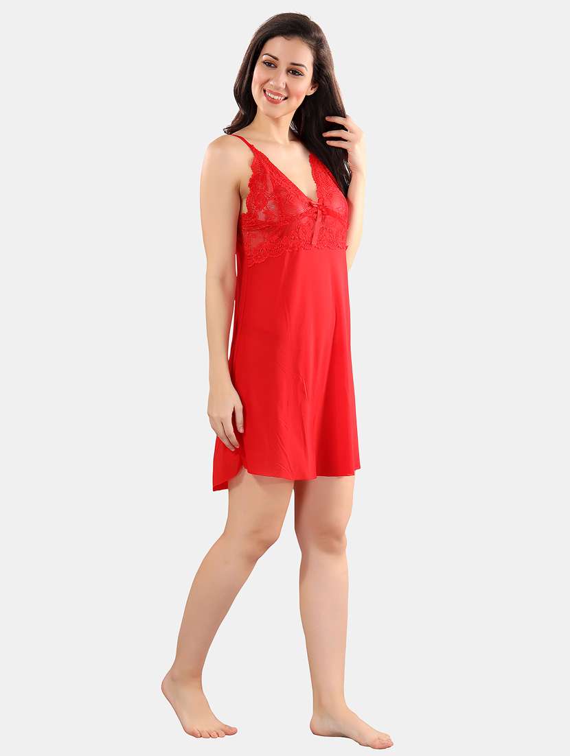 women lace detailed shoulder strap babydoll - 21552851 - Standard Image - 2
