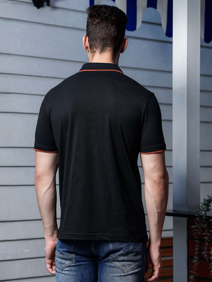men solid short sleeve polo t-shirt - 21552858 -  Standard Image - 2