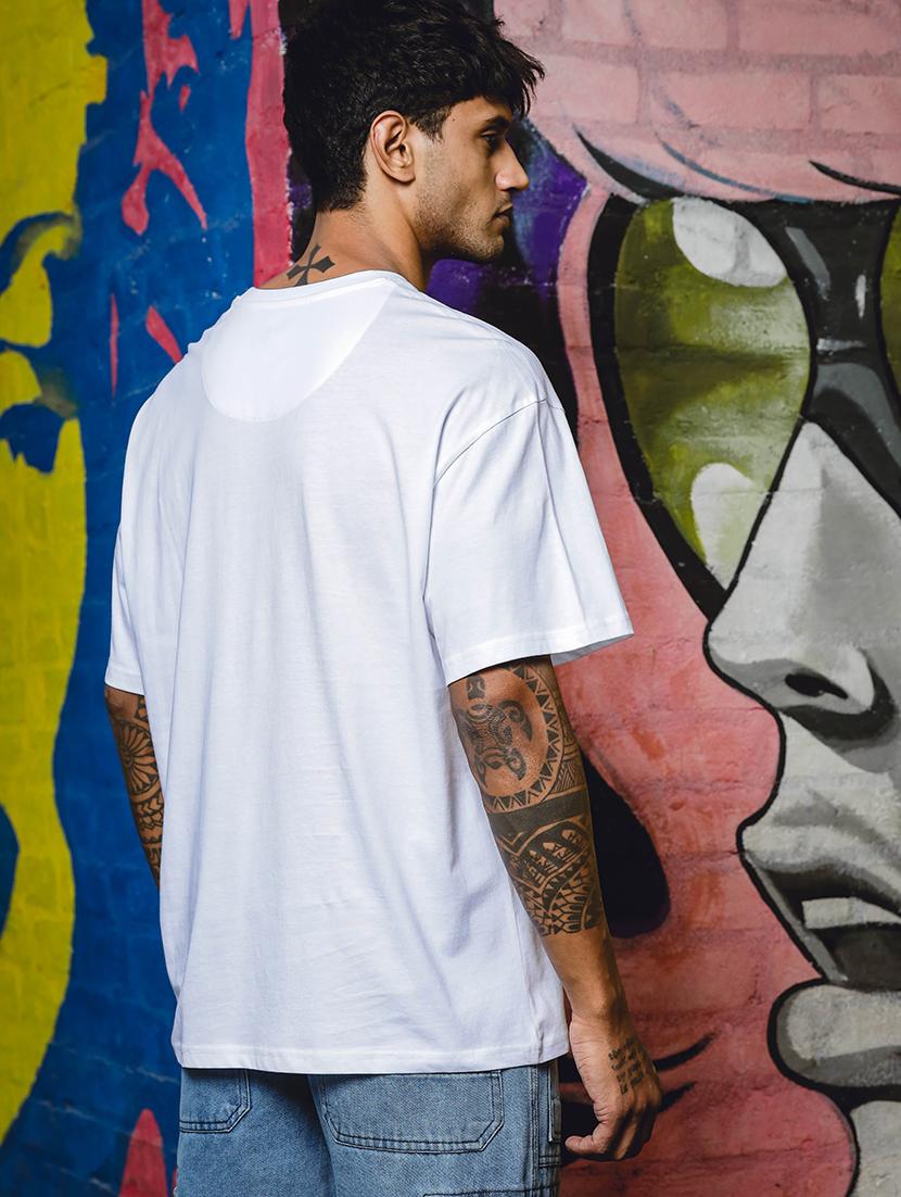 men front print oversized t-shirt - 21552862 - Standard Image - 2
