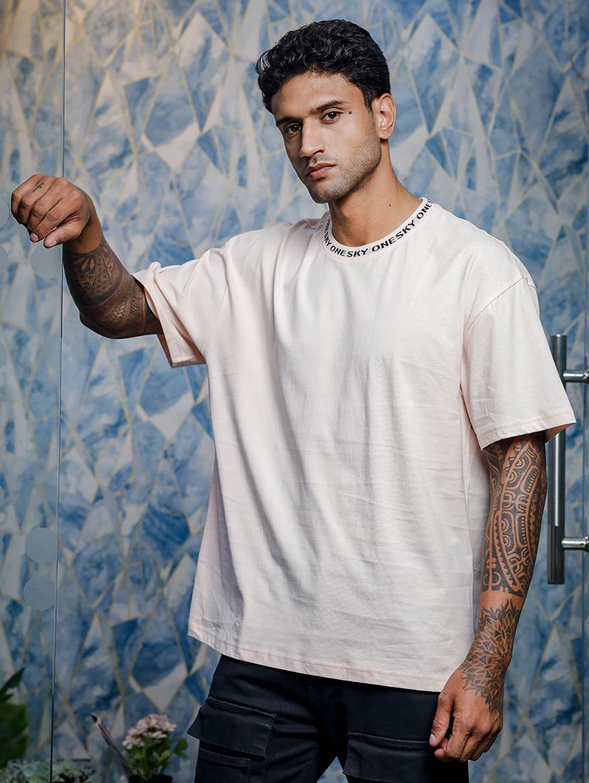men solid short sleeve oversized t-shirt - 21552878 - Standard Image - 2