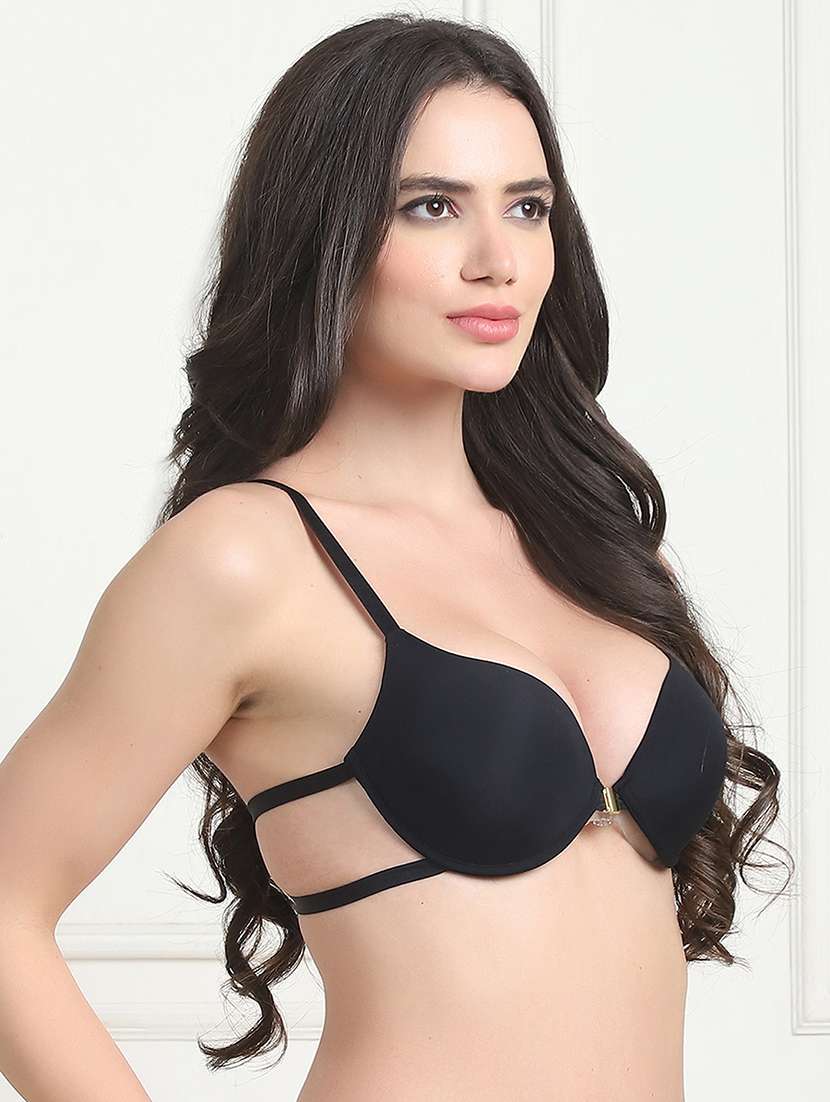 women solid plunge bra - 21552961 -  Standard Image - 2
