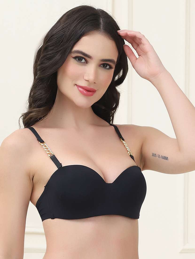 women solid balconette bra - 21552976 -  Standard Image - 2