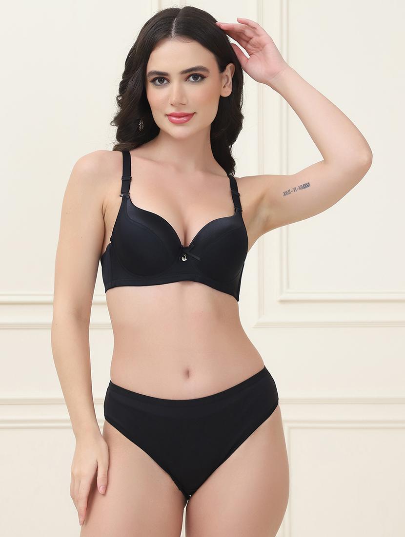 women solid bra and panty set - 21553005 -  Zoom Image - 0