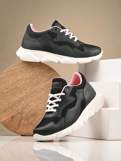 women black lace-up sneaker - 21553028 -  Standard Image - 0
