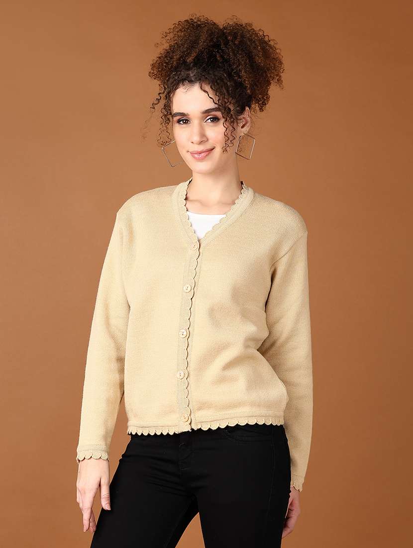 women self design long sleeve cardigan - 21553371 -  Standard Image - 2