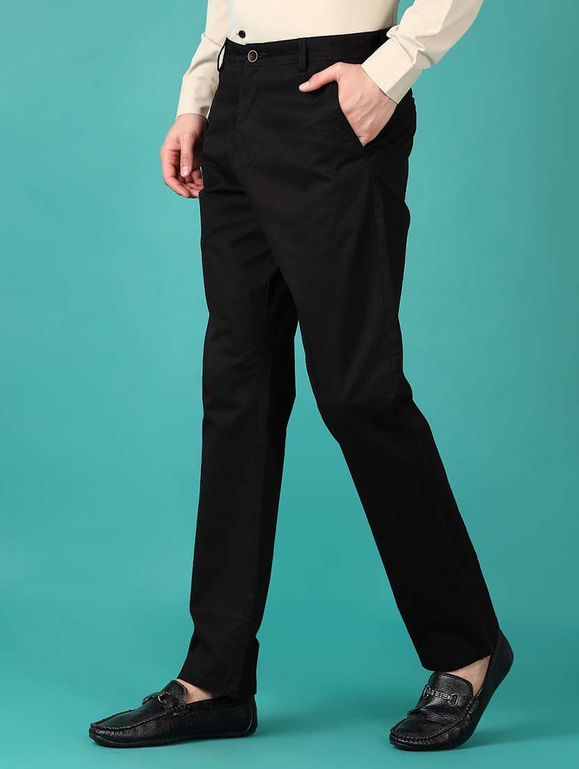 men mid rise solid chinos - 21553407 -  Standard Image - 2