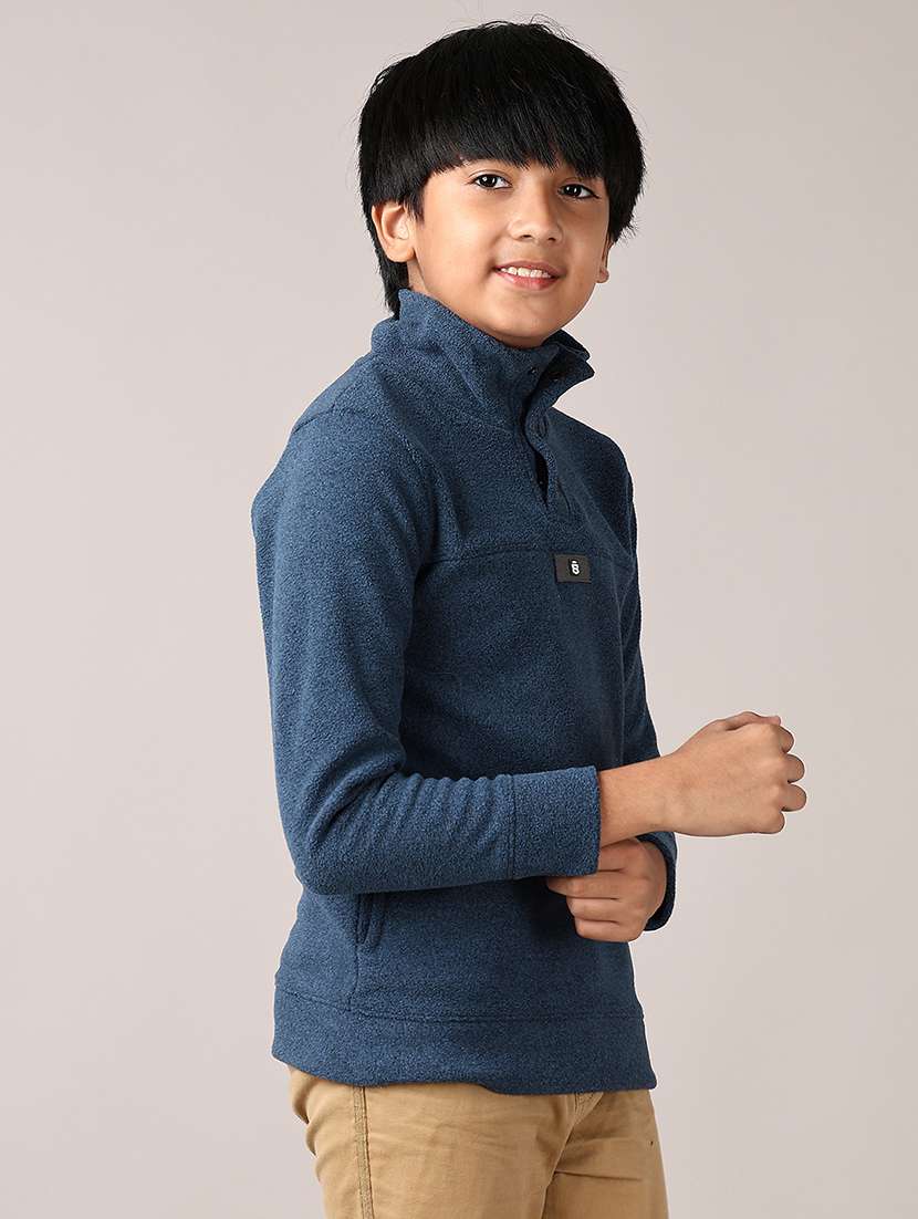 boys solid long sleeve pullover sweatshirt - 21553423 -  Standard Image - 2