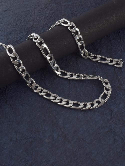 silver stainless steel chain necklace - 21553700 - Standard Image - 0