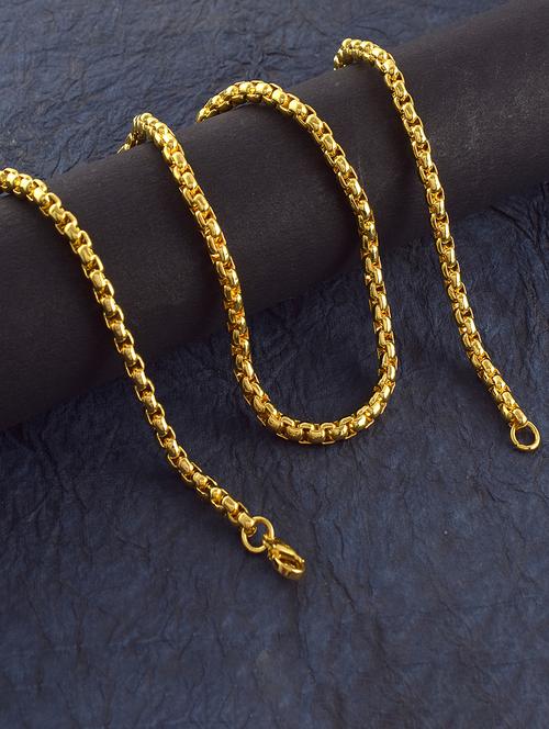 gold brass chain necklace - 21553701 -  Standard Image - 0
