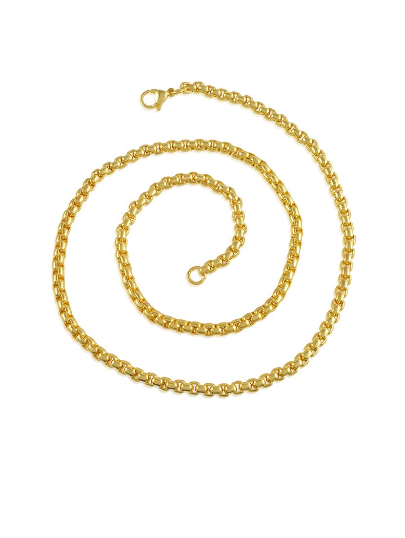 gold brass chain necklace - 21553701 - Standard Image - 2