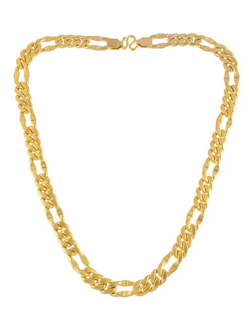 gold brass chain necklace - 21553705 - Standard Image - 0
