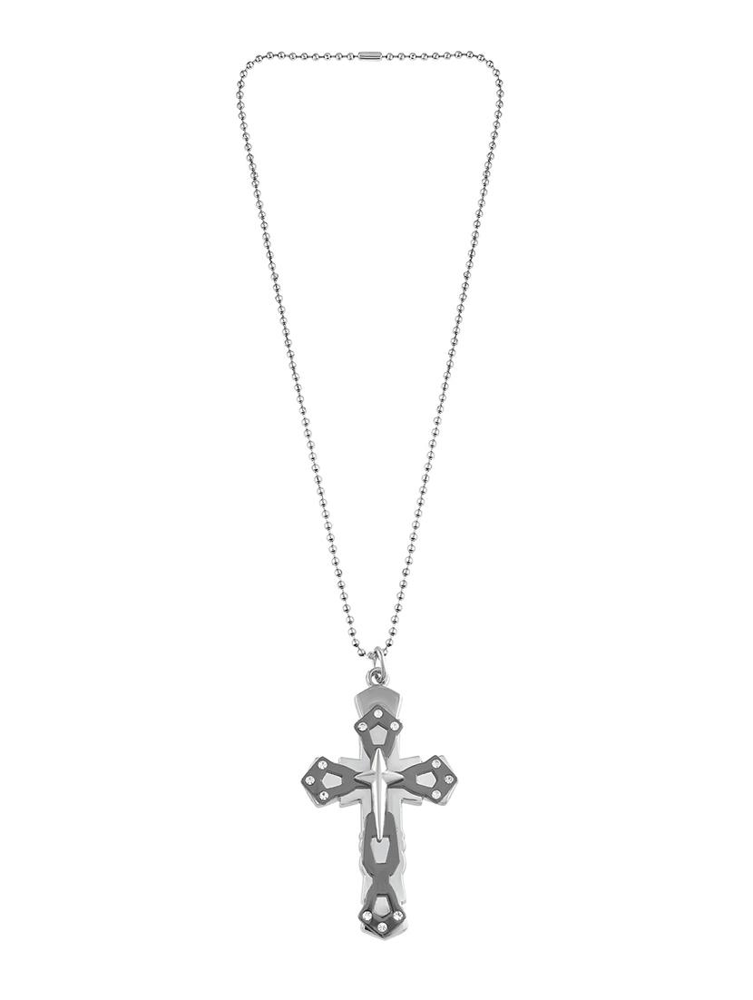 pack of 2 silver christian cross crucifix chain - 21553712 - Standard Image - 2