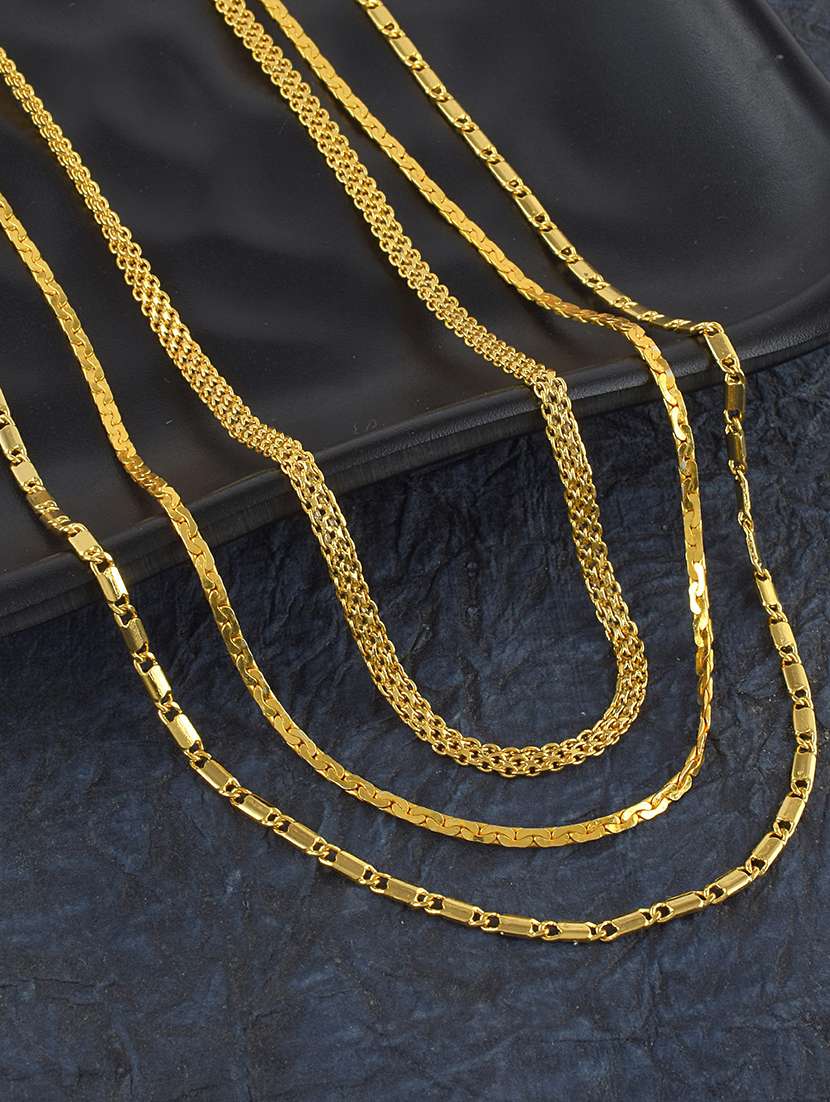 gold brass chain necklace