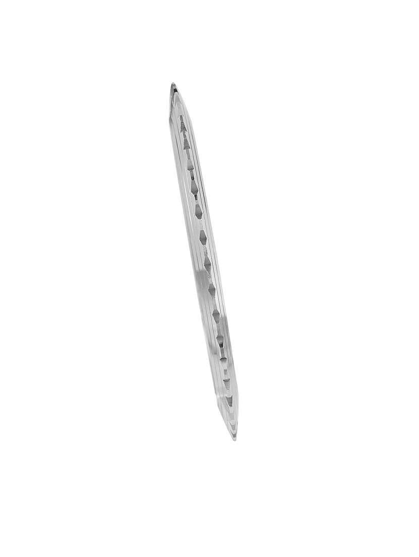 silver stainless steel bangle bracelet - 21553768 -  Standard Image - 2