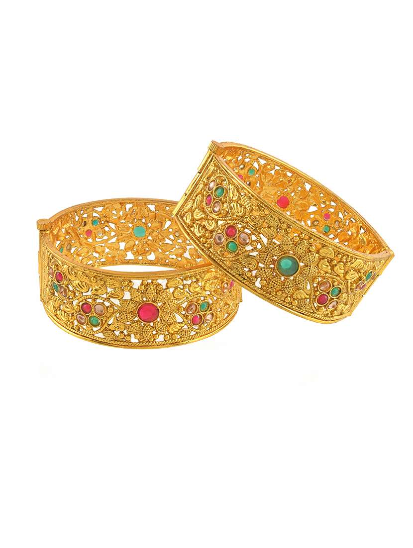 gold brass bangle bracelet - 21553770 -  Standard Image - 2