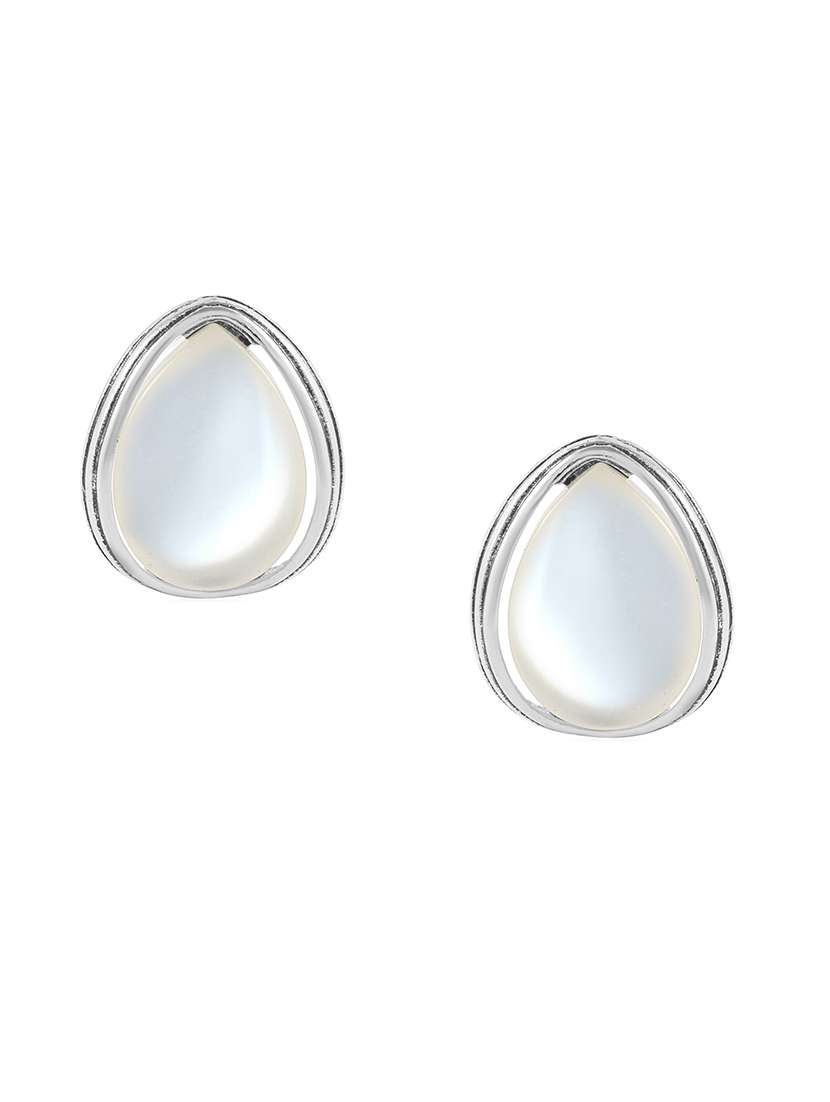 silver brass studs earring - 21553783 - Standard Image - 2