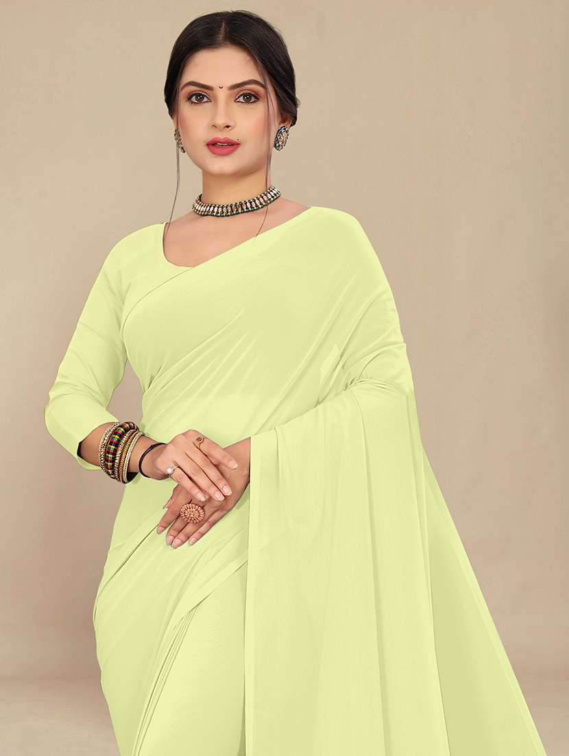 women solid georgette saree - 21553805 -  Standard Image - 2