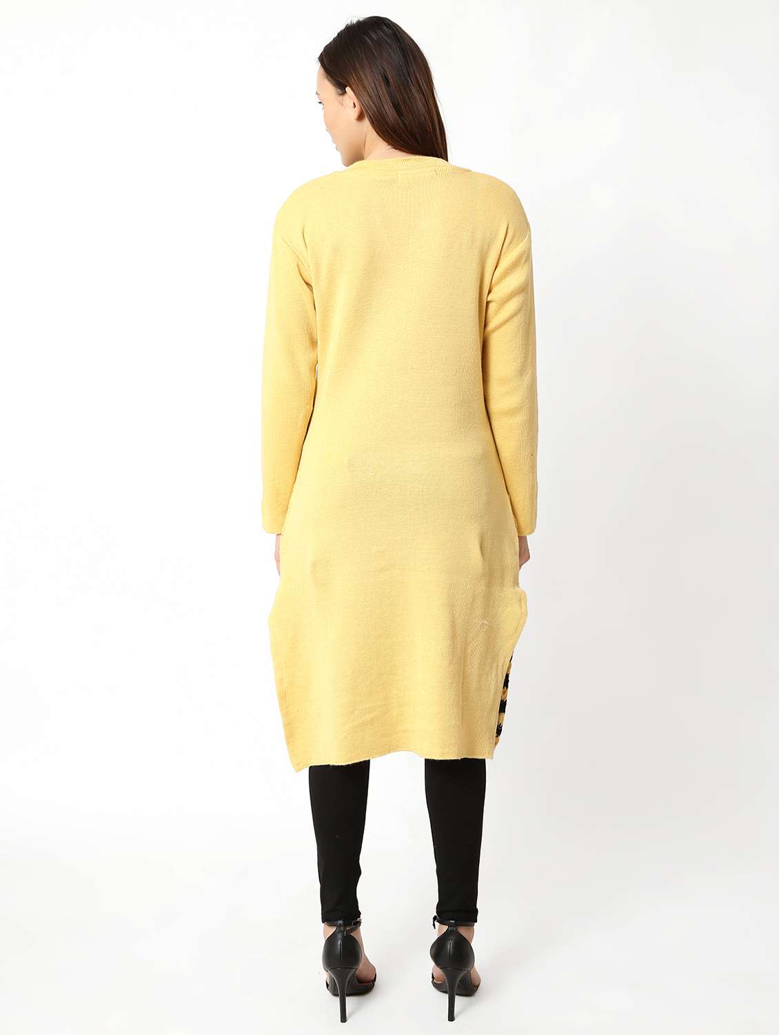 women self design long sleeves kurta - 21553826 -  Standard Image - 2