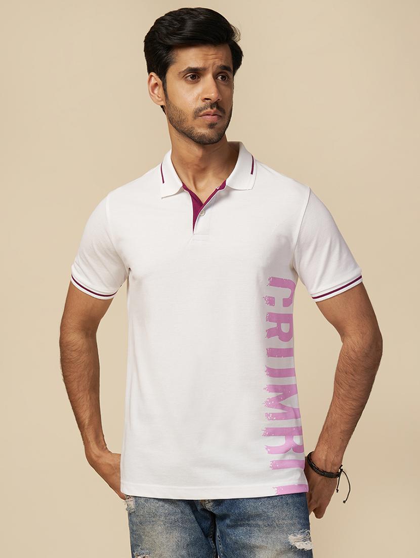 men typographic polo neck t-shirt - 21553850 - Zoom Image - 0