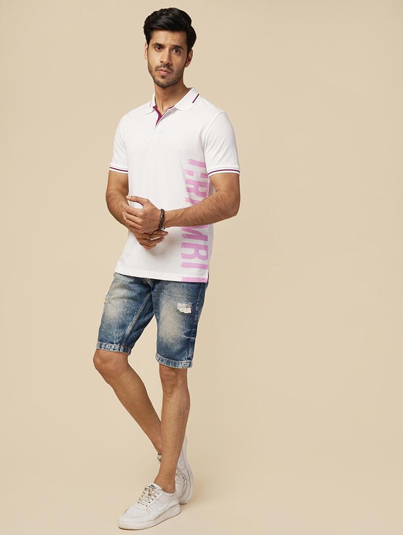 men typographic polo neck t-shirt - 21553850 - Standard Image - 2