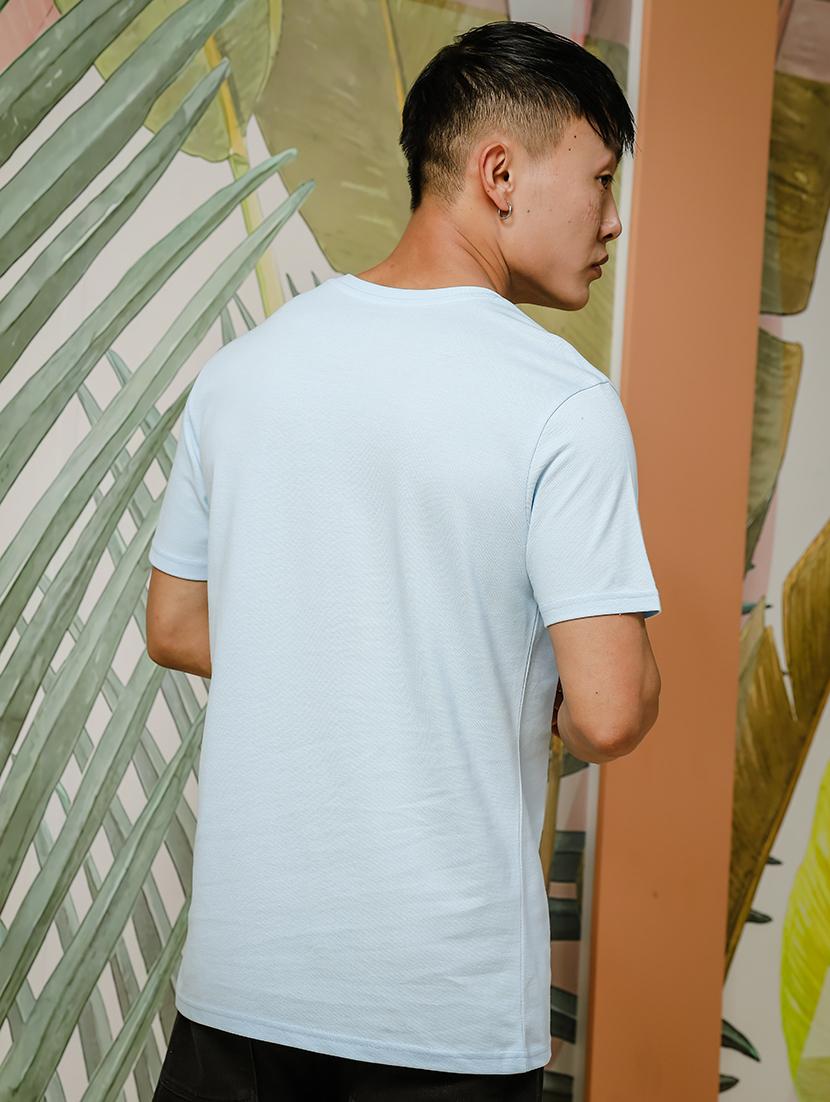men chest print round neck t-shirt - 21553860 - Standard Image - 2
