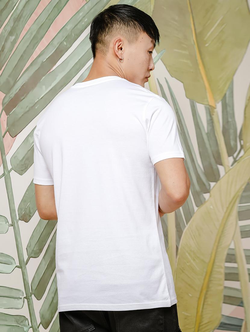 men chest print round neck t-shirt - 21553869 - Standard Image - 2