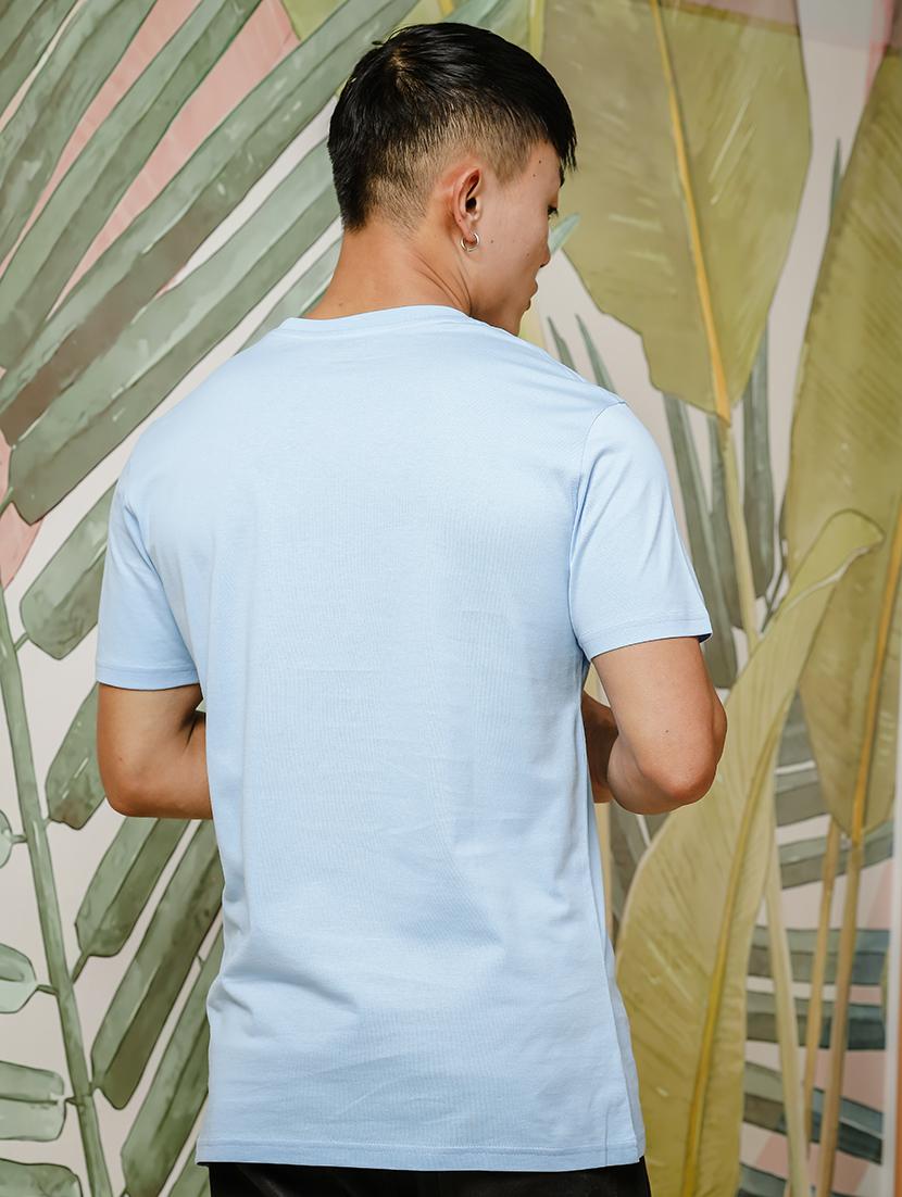 men chest print round neck t-shirt - 21553870 - Standard Image - 2