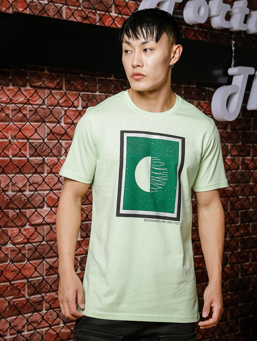 men front print round neck t-shirt - 21553876 - Zoom Image - 0