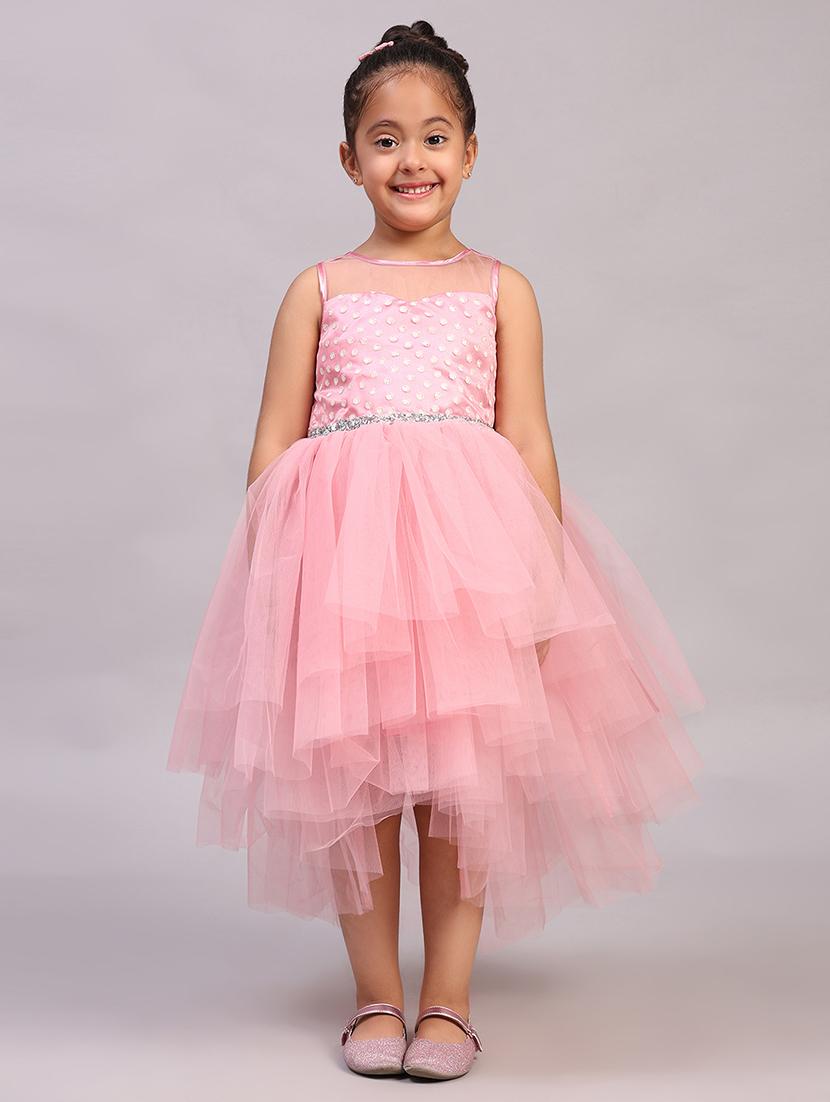 girls knee length self-designed frock - 21553897 - Zoom Image - 0