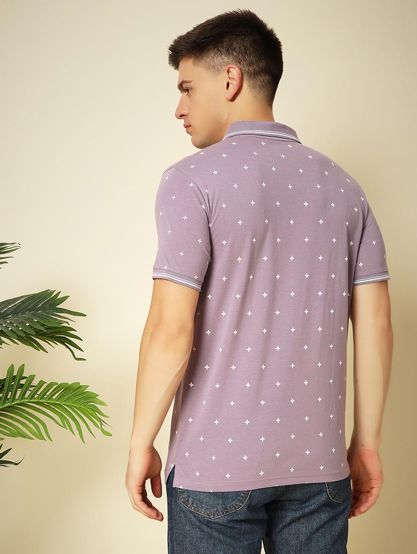 men printed short sleeve polo neck t-shirt - 21553915 - Standard Image - 2