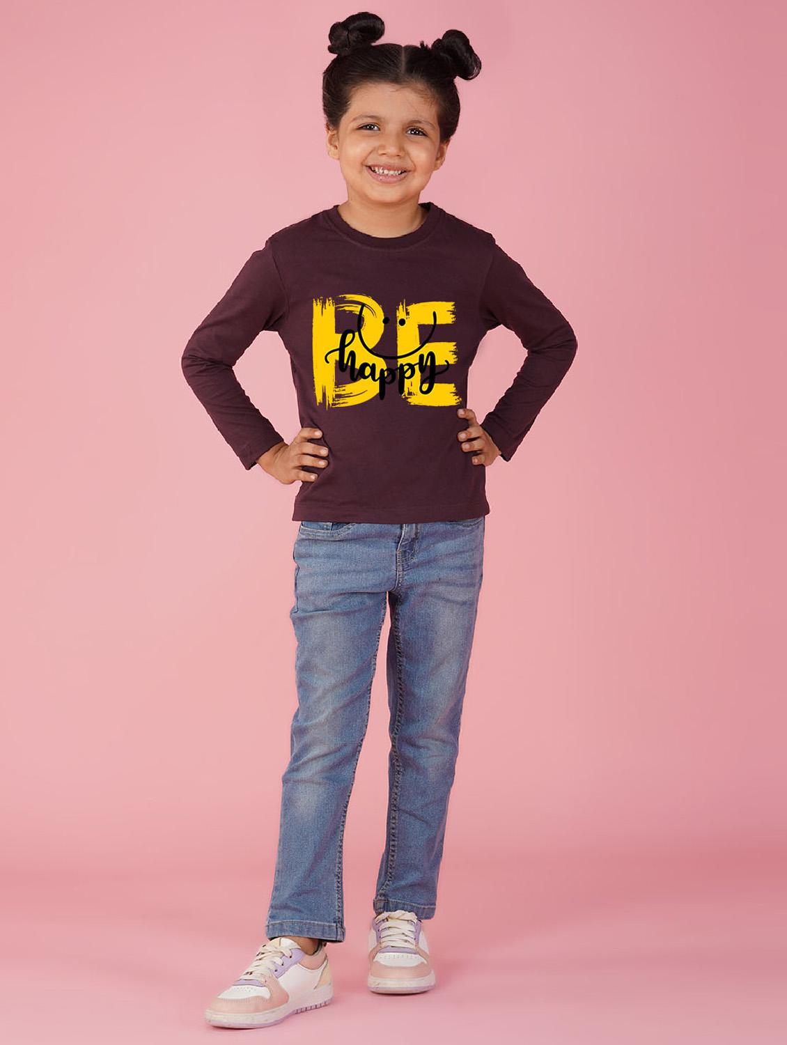 girls front print long sleeve tee - 21554341 - Standard Image - 2