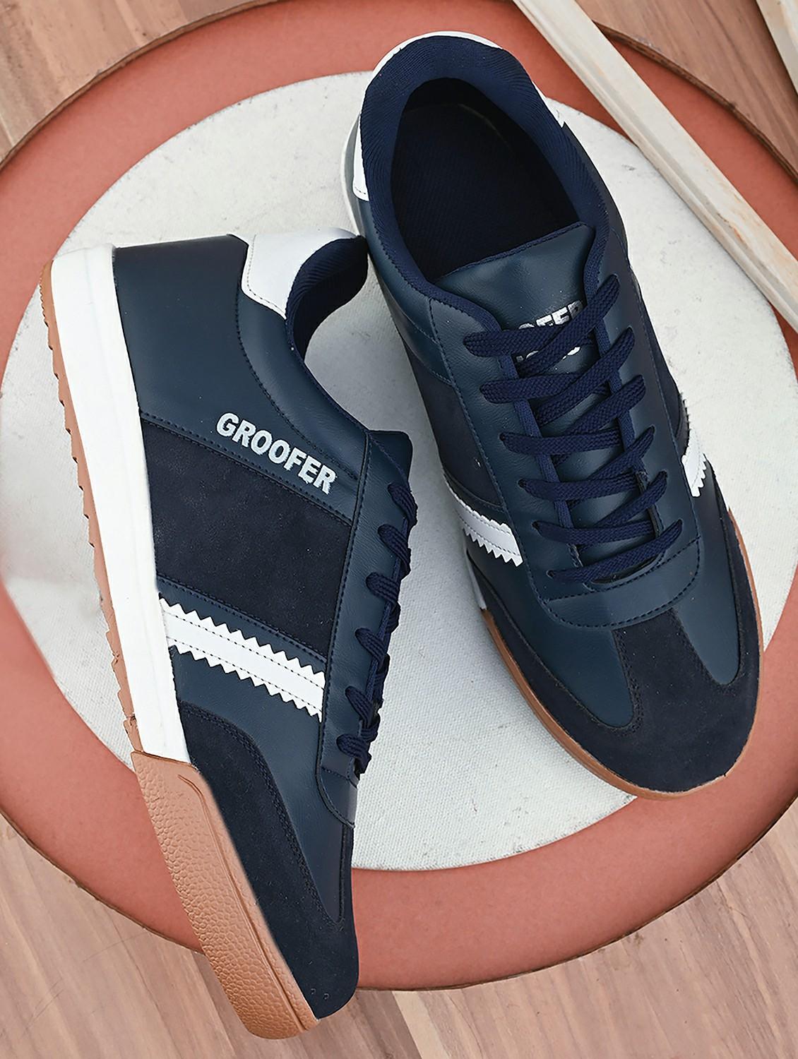 men navy blue lace up sneaker - 21554744 -  Zoom Image - 0