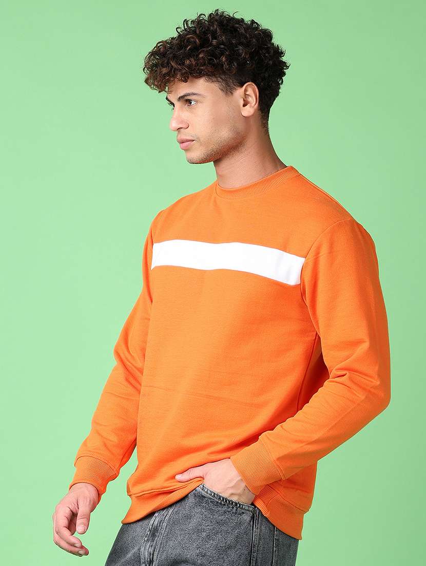 men long sleeves color block sweatshirt - 21554749 -  Standard Image - 2