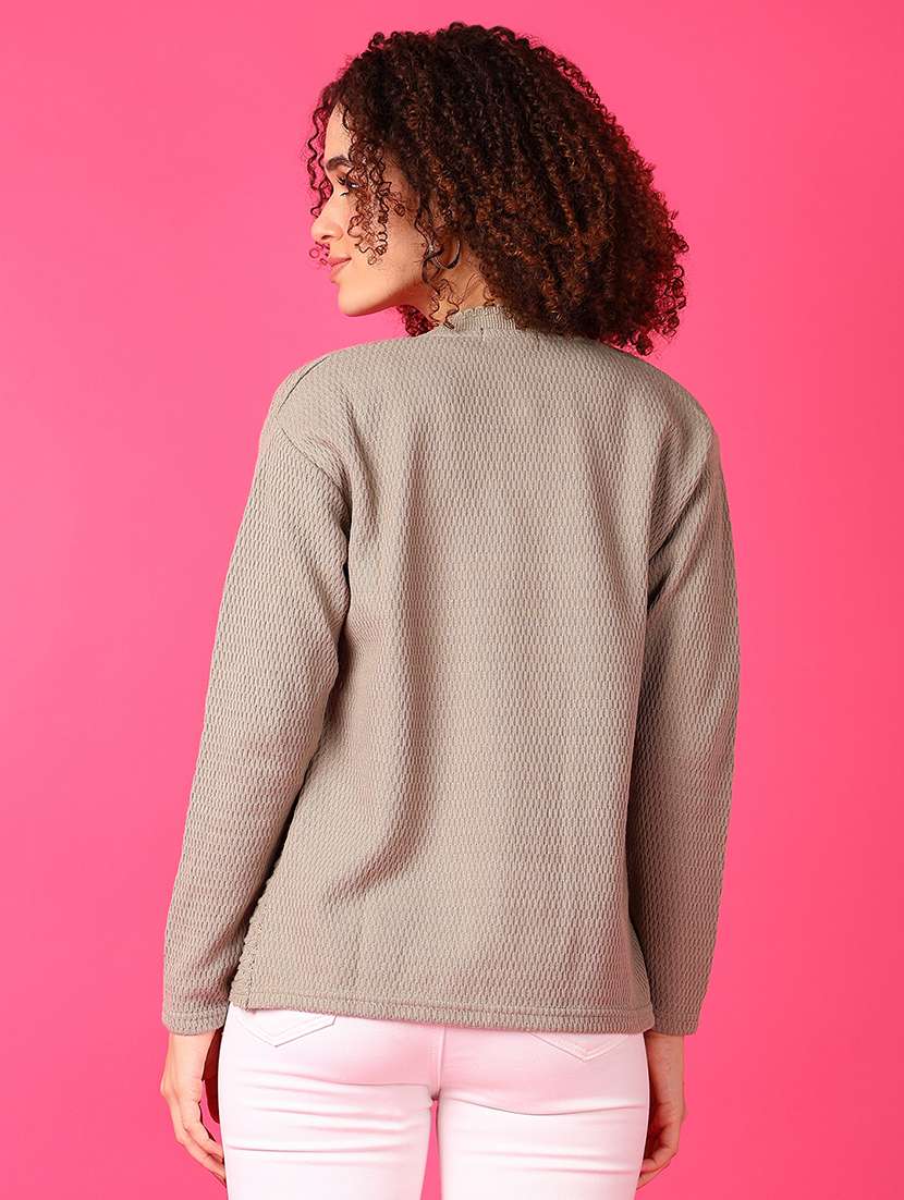 women self designed long sleeve cardigan - 21554760 -  Standard Image - 2