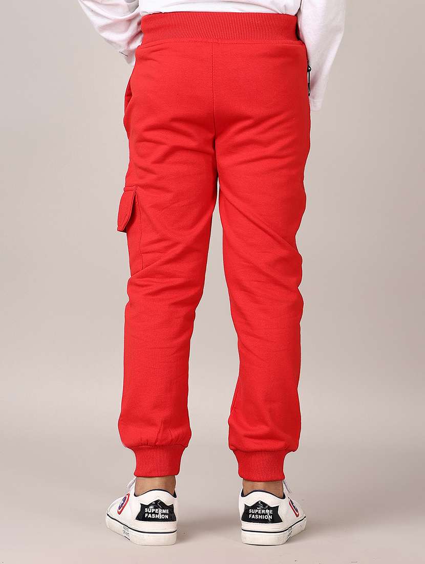 boys red solid mid rise jogger - 21554803 -  Standard Image - 2
