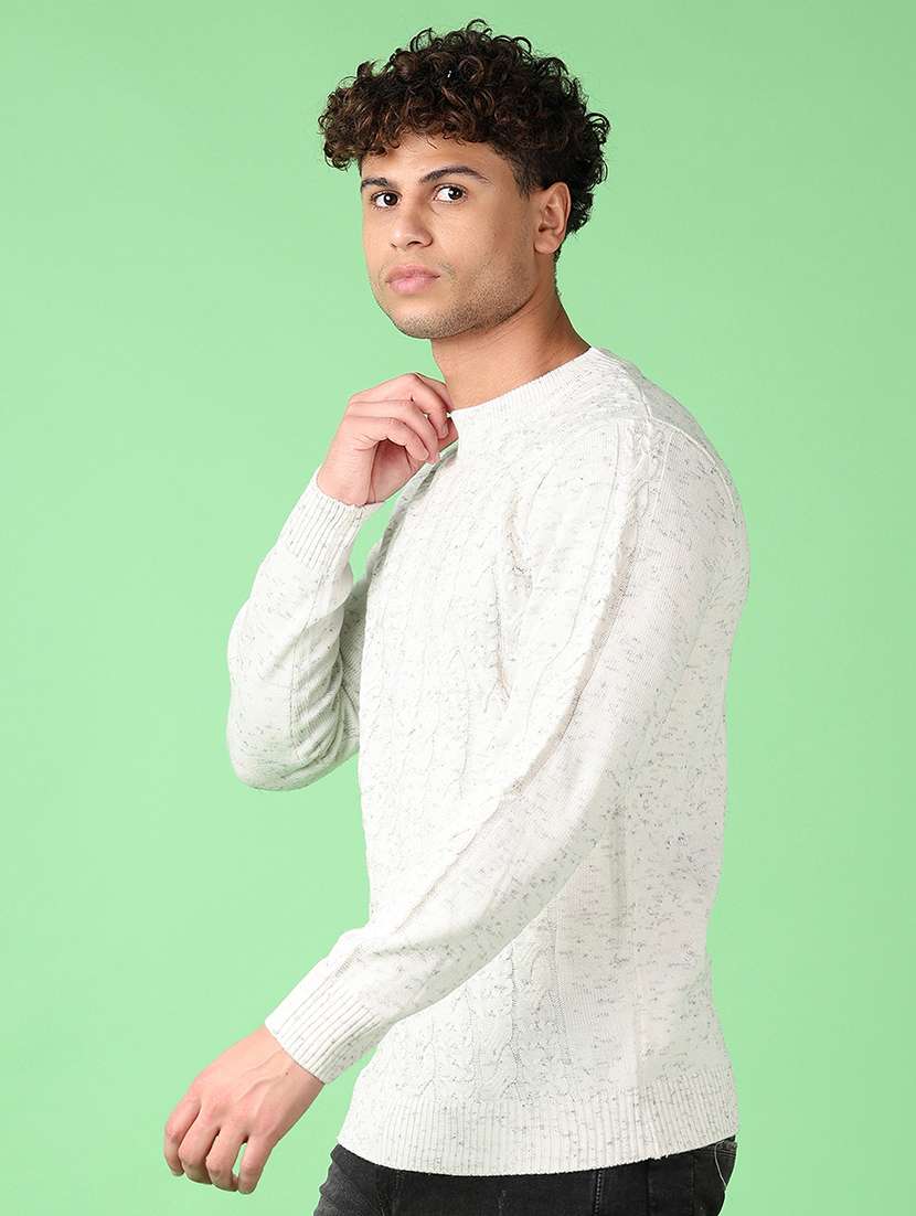 men long sleeves self design pullover - 21554819 -  Standard Image - 2